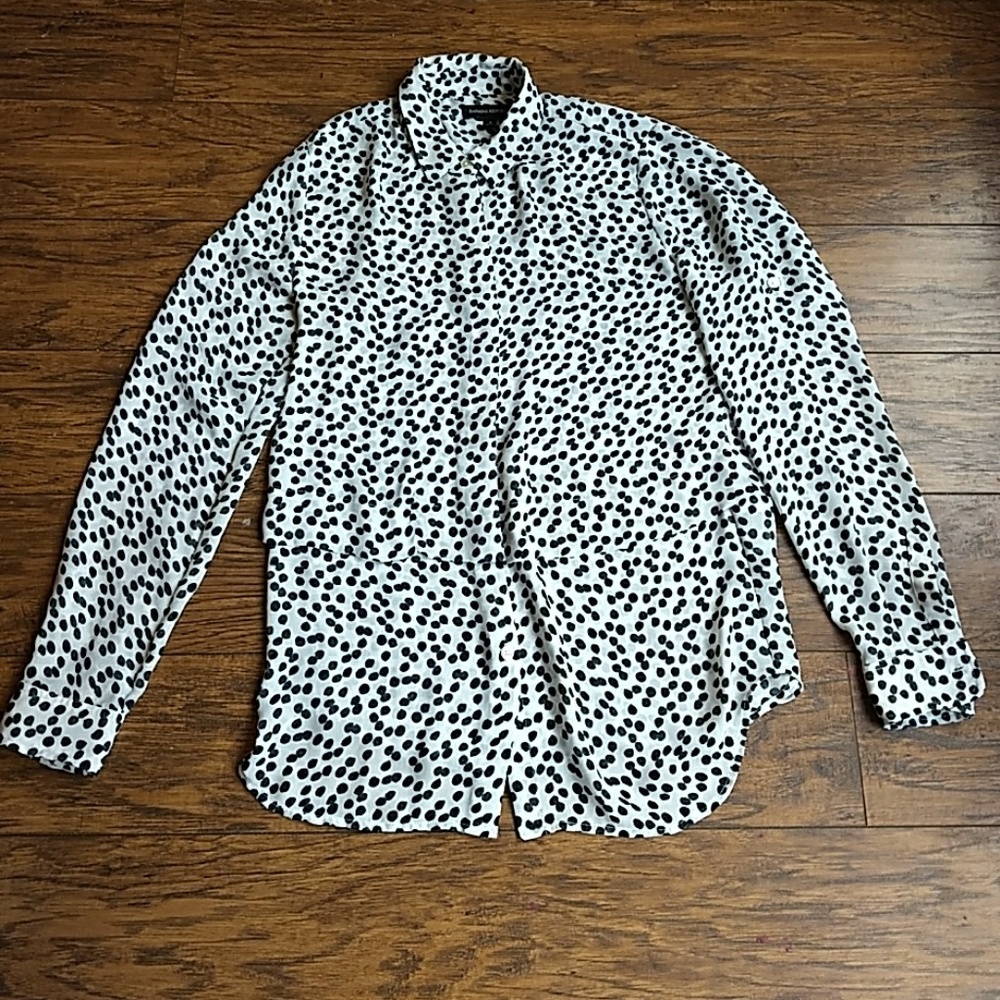 Banana republic polka dots long sleeve